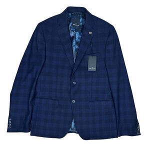 Daniel Hecther Sport Coat Blazer Blue Check Size 40 R US